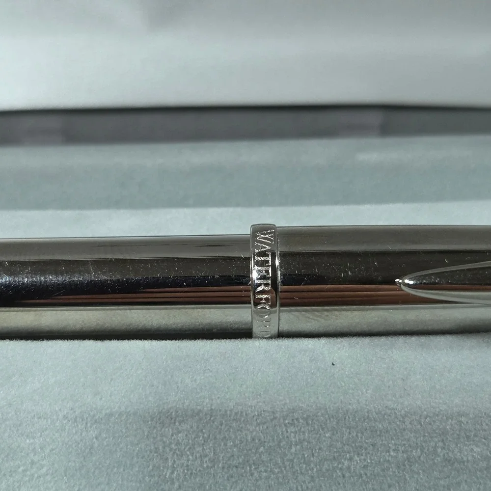 Waterford Lismore Silver Fountain Pen Excellent Engraved Diamond Pattern Boxed